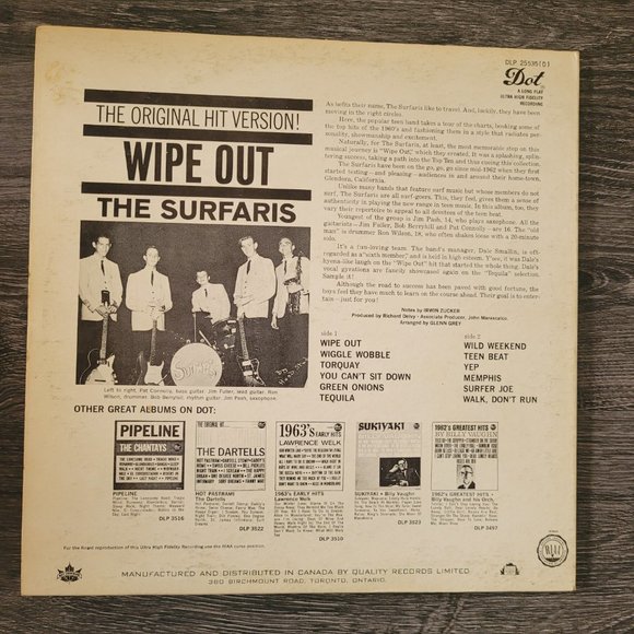Wipe Out The Surfaris Vinyl - Fair Condition - Picture 2 of 4